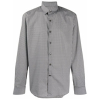 Salvatore Ferragamo cotton gancini print button-down shirt - Preto