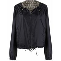 Salvatore Ferragamo Jaqueta dupla face com estampa Gancini - Preto