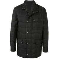 Salvatore Ferragamo Jaqueta matelassê com abotoamento simples - Preto