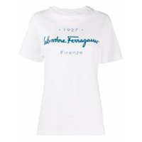 Salvatore Ferragamo logo-print cotton T-shirt - Branco