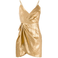 Sandro Paris Vestido envelope midi drapeado - Dourado