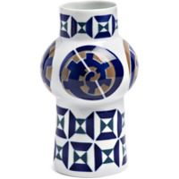 Sargadelos geometric-motif decorative vase (190mm) - Branco