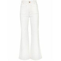 See by Chloé Calça jeans flare com detalhe de costura - Branco