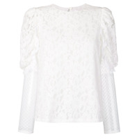 See by Chloé longsleeved lace blouse - Branco
