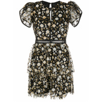 Self-Portrait Vestido com renda floral - Preto