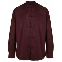 Shanghai Tang Camisa com abotoamento e barra curvada - Roxo