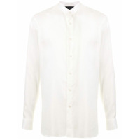 Shanghai Tang Camisa de linho com gola padre - Branco