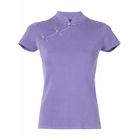 Shanghai Tang Camiseta com botões de joias - Roxo