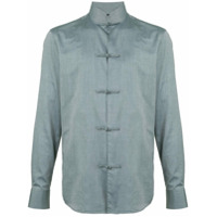 Shanghai Tang Jaqueta com abotoamento e barra curvada - Verde