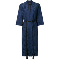 Shanghai Tang Robe jacquard de cetim - Azul