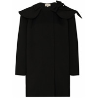 SHUSHU/TONG Casaco oversized com gola maxi - Preto