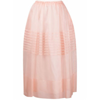 Simone Rocha Saia de organza cintura alta - Rosa
