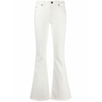 Slvrlake Calça jeans flare cintura alta - Branco