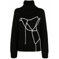 Sminfinity Suéter com bordado Peace Dove - Preto