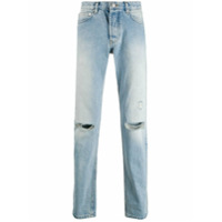 Soulland Calça jeans reta cintura média Erik - Azul