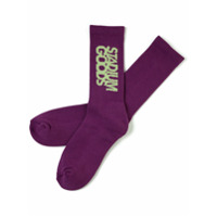 Stadium Goods embroidered logo socks - Roxo