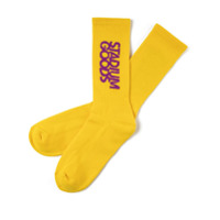 Stadium Goods logo embroidered socks - Amarelo