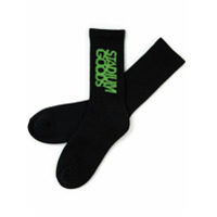 Stadium Goods logo embroidered socks - Preto