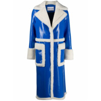 STAND STUDIO faux shearling-trimmed coat - Azul