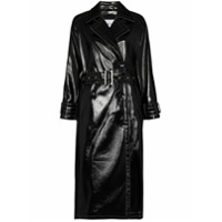 STAND STUDIO Shelby belted faux leather coat - Preto