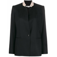 Stella McCartney Blazer com lapelas contrastantes - Preto