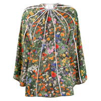 Stella McCartney Blusa assimétrica com estampa floral - Verde