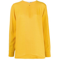 Stella McCartney Blusa com fenda nas mangas e decote - Amarelo