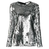 Stella McCartney Blusa com paetês - Prateado