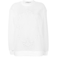 Stella McCartney Blusa de moletom com bordado translúcido - Branco