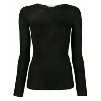 Stella McCartney Blusa slim com transparência - Preto