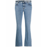 Stella McCartney Calça jeans cropped com cintura baixa - Azul