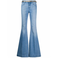 Stella McCartney Calça jeans flare com cinto - Azul