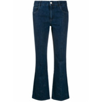Stella McCartney Calça jeans flare com estrela em relevo - Azul