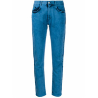 Stella McCartney Calça jeans slim com efeito manchado - Azul