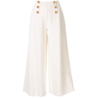Stella McCartney Calça pantalona cintura alta - Branco