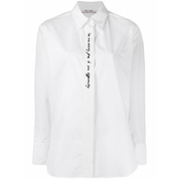 Stella McCartney Camisa com bordado de slogan - Branco