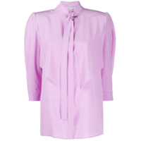 Stella McCartney Camisa com detalhe de amarração - Roxo