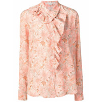 Stella McCartney Camisa floral com babados - Laranja