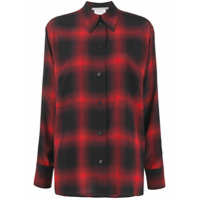Stella McCartney Camisa Hattie com estampa xadrez - Preto
