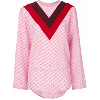 Stella McCartney Camiseta com aplicação e logo - Rosa