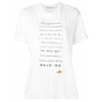 Stella McCartney Camiseta com estampa de slogan - Branco