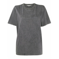 Stella McCartney Camiseta com logo gravado - Preto