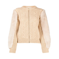 Stella McCartney Cardigan de tricô com zíper - Neutro