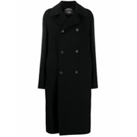 Stella McCartney Casaco com abotoamento duplo e capuz de lã - Preto