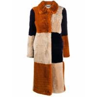 Stella McCartney Casaco Fur Free Fur com recortes - Laranja