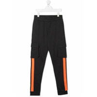 Stella McCartney Kids Calça esportiva com aplicação contrastante - Cinza