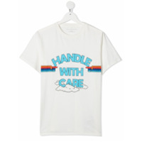 Stella McCartney Kids Camiseta com estampa Handle with Care - Branco