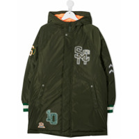 Stella McCartney Kids TEEN varsity patch padded jacket - Verde