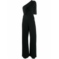 Stella McCartney Macacão franzido com ombro único - Preto