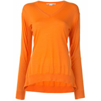 Stella McCartney oversized V-neck wool jumper - Laranja